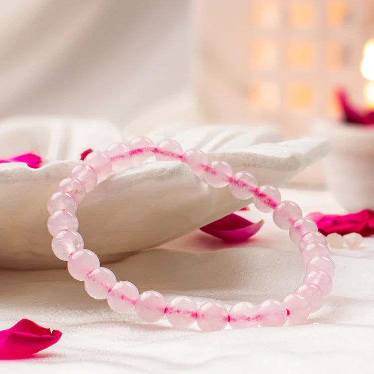 Rose Quartz Bracelet (Women - 6mm Beads)