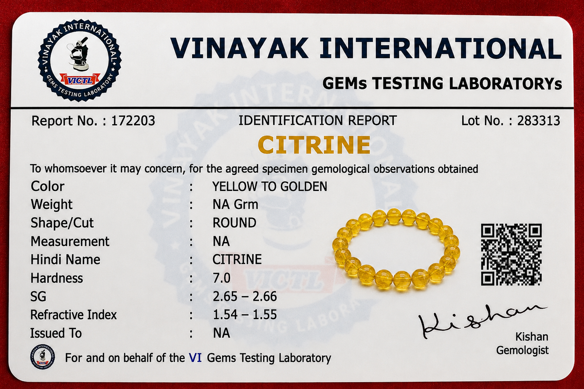 Natural Citrine Bracelet for Wealth, Success & Abundance | Genuine Crystal Stone Bracelet