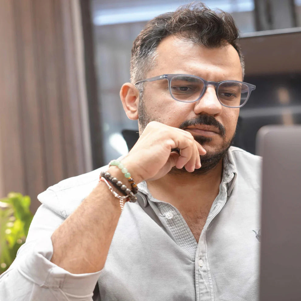 Raw Pyrite Natural Stone Bracelet – Handcrafted Energy Jewelry