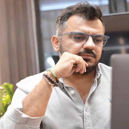 Raw Pyrite Natural Stone Bracelet – Handcrafted Energy Jewelry