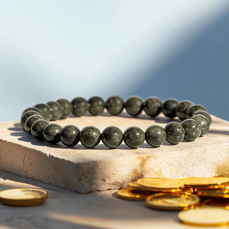 Raw Pyrite Natural Stone Bracelet – Handcrafted Energy Jewelry