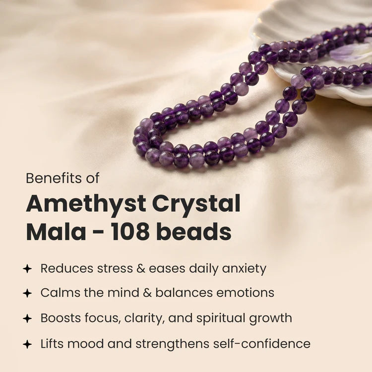 Amethyst Mala - 8mm || 108 Beads