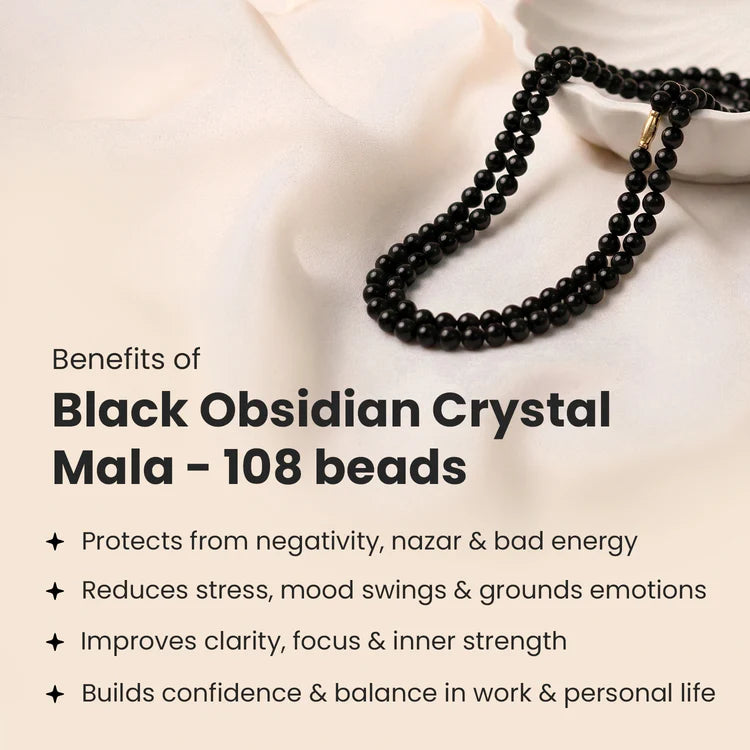 Black Obsidian Mala