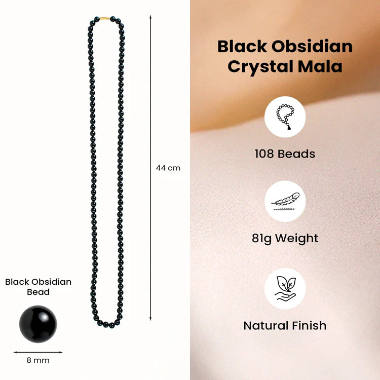 Black Obsidian Mala