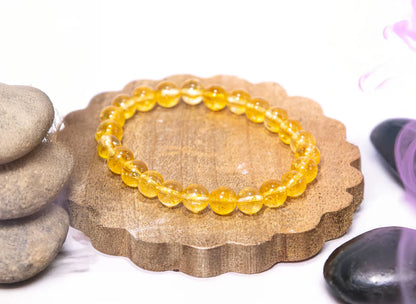 Natural Citrine Bracelet for Wealth, Success & Abundance | Genuine Crystal Stone Bracelet