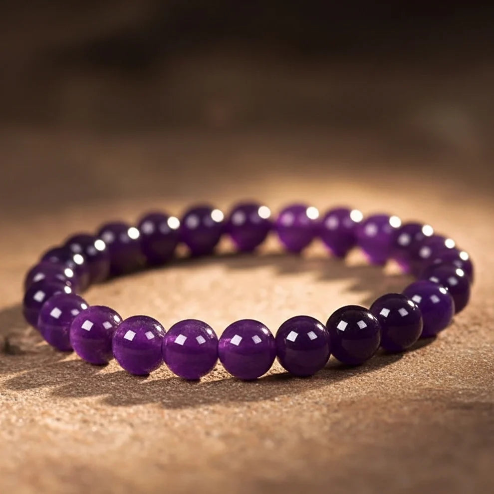 Natural Amethyst Bracelet for Peace, Positivity & Spiritual Growth
