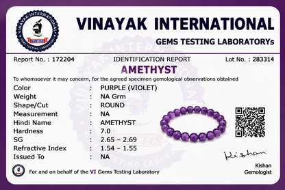 Natural Amethyst Bracelet for Peace, Positivity & Spiritual Growth