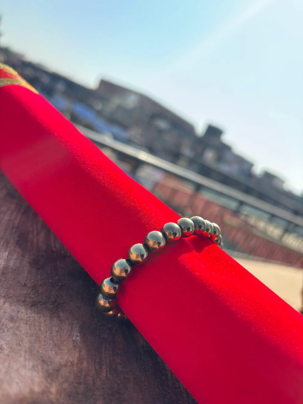 Raw Pyrite Natural Stone Bracelet – Handcrafted Energy Jewelry