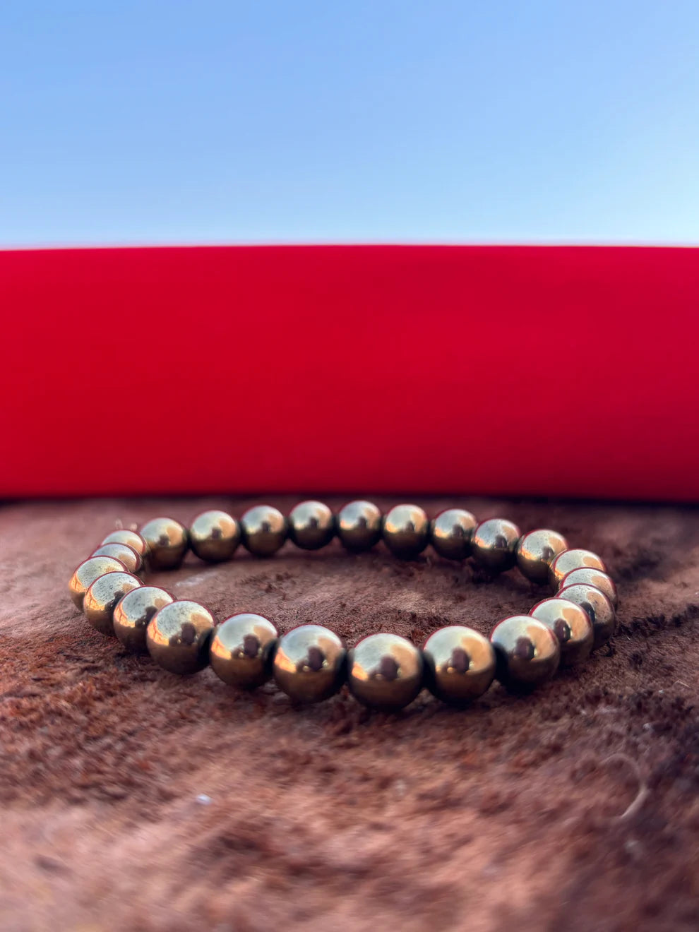 Raw Pyrite Natural Stone Bracelet – Handcrafted Energy Jewelry
