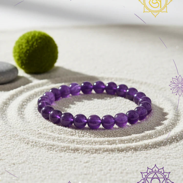 Natural Amethyst Bracelet for Peace, Positivity & Spiritual Growth