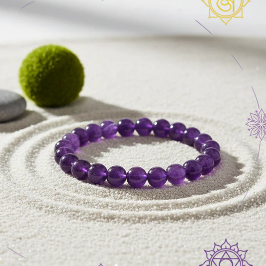 Natural Amethyst Bracelet for Peace, Positivity & Spiritual Growth